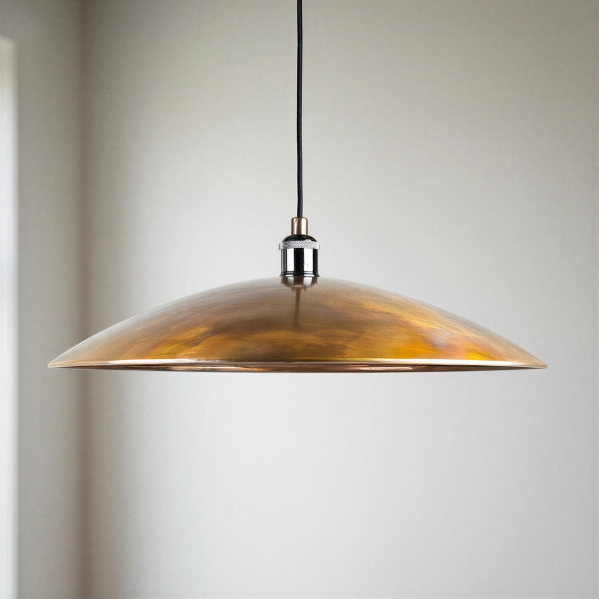 Aged Copper Pendant Light - Large Copper Island Lighting - Mid Century Modern Dome Hanging Lamp - Industrial Kitchen Light Fixture